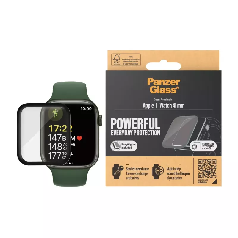 PanzerGlass ekraanikaitse Apple Watch Series 8 7 41mm läbipaistev