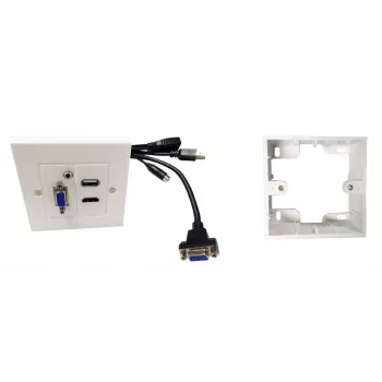 Pistikupesa HDMI VGA USB A 3,5 mm Vivolink WI221293