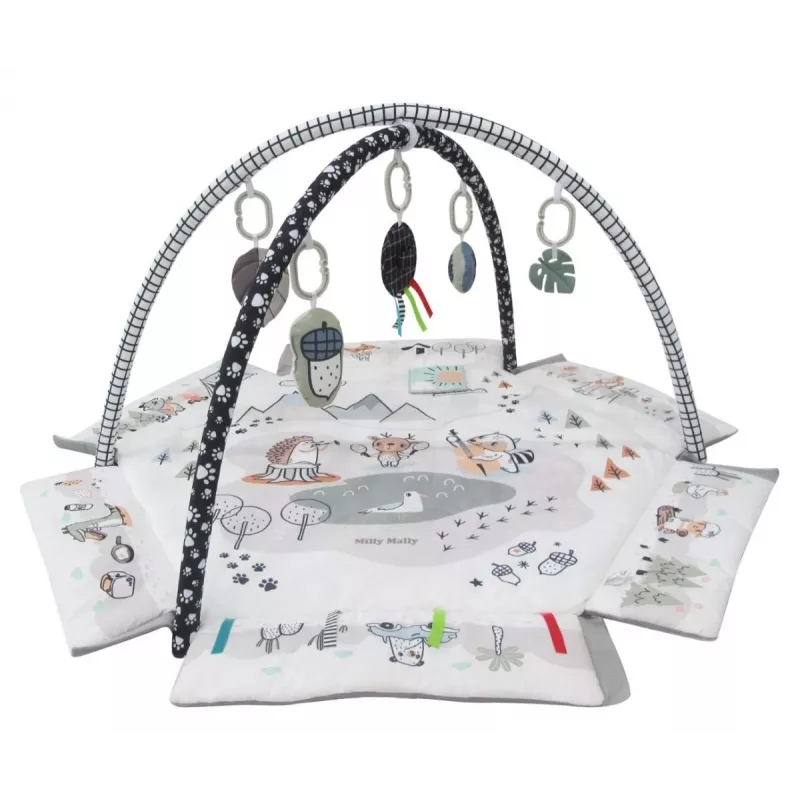 Beebi mängumatt milly mally Baby Mat 5in1 Minky – multifunktsionaalne 5-ühes beebimatt kõhuliolekuks, mängimiseks, puhkamiseks, roomamiseks, reisimiseks