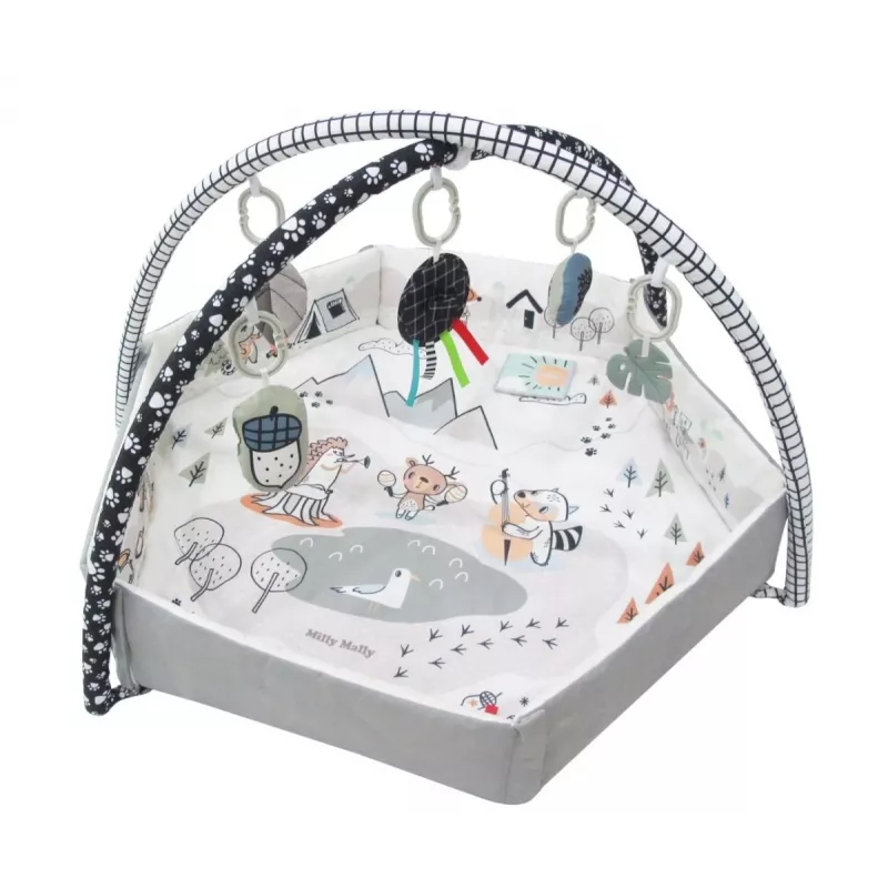 Beebi mängumatt milly mally Baby Mat 5in1 Minky – multifunktsionaalne 5-ühes beebimatt kõhuliolekuks, mängimiseks, puhkamiseks, roomamiseks, reisimiseks
