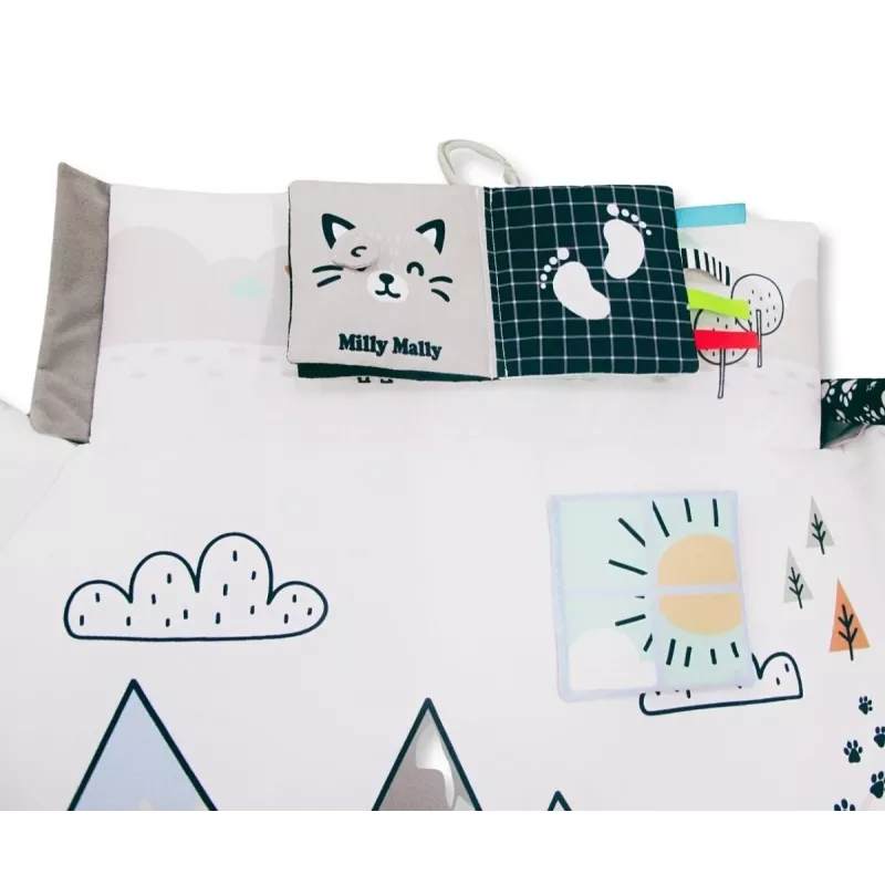 Beebi mängumatt milly mally Baby Mat 5in1 Minky – multifunktsionaalne 5-ühes beebimatt kõhuliolekuks, mängimiseks, puhkamiseks, roomamiseks, reisimiseks
