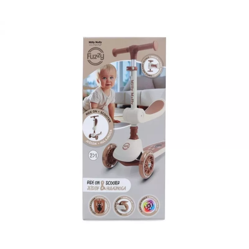Tõukeratas milly mally Milly Mally Scooter Fuzzy Classic — laste tõukeratas, beež