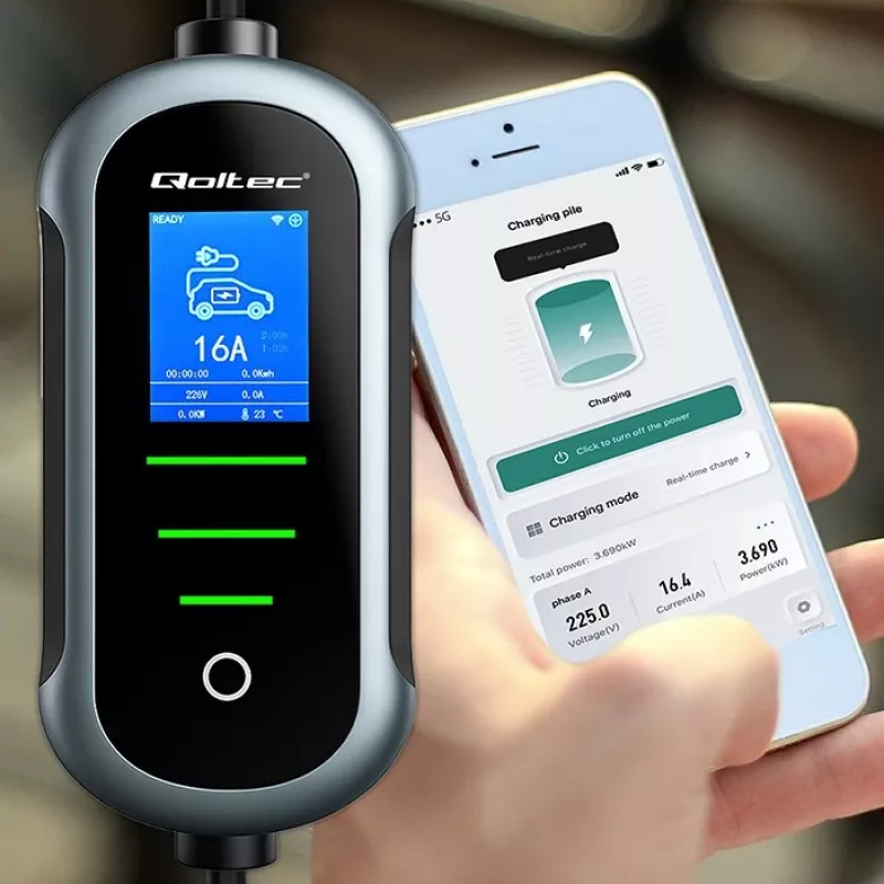 Elektriauto laadija QOLTEC 11 kW 400 V CEE 16 A WiFi-ga