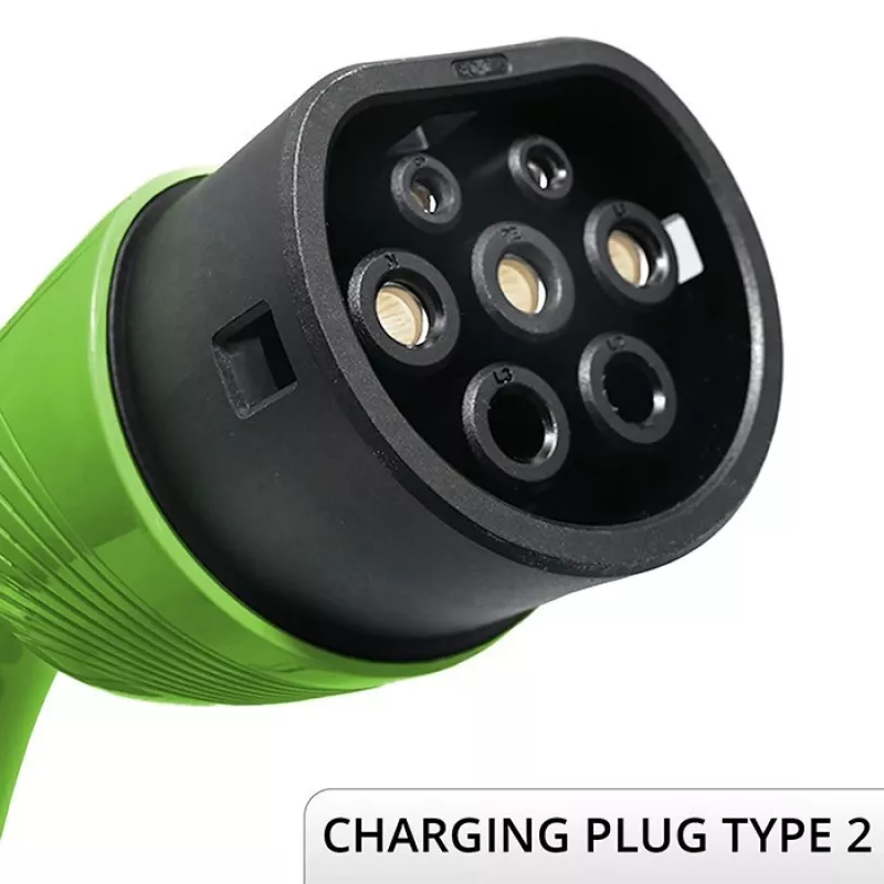 Seinale paigaldatav elektriauto laadija QOLTEC 7 kW 230V CEE 32A Wi‑Fi ja LCD-ga (mudel 52721)