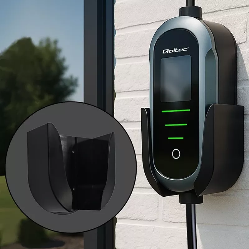 Seinale paigaldatav elektriauto laadija QOLTEC 7 kW 230V CEE 32A Wi‑Fi ja LCD-ga (mudel 52721)