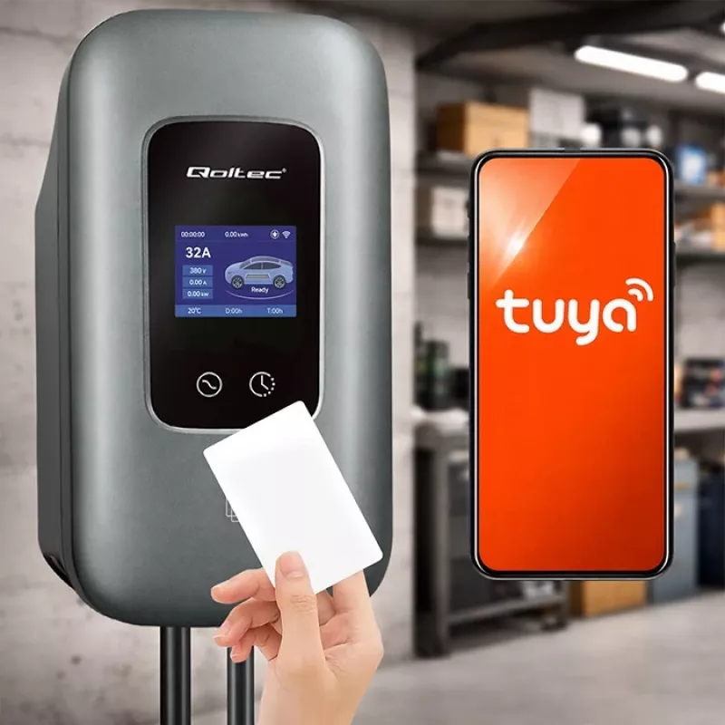EV laadimisjaam QOLTEC 3-faasiline 22 kW 32 A WiFi-ga (mudel 52723)