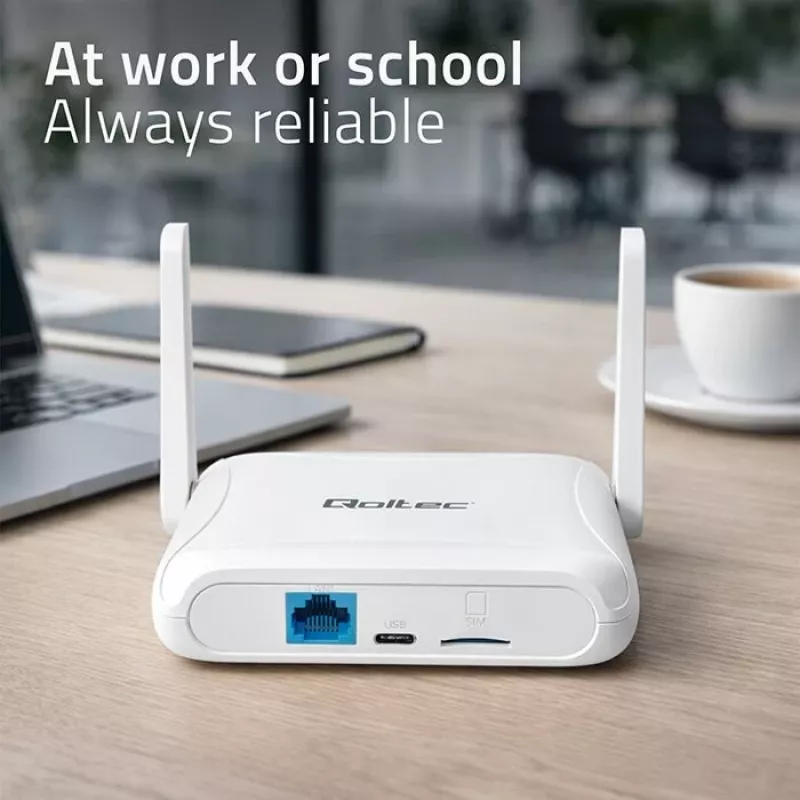 Ruuter QOLTEC 56980 — 4G LTE mobiiliruuter Wi‑Fi 6-ga