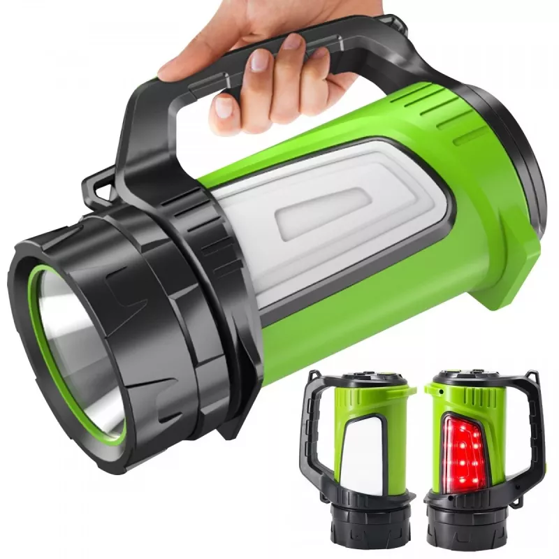 Taskulamp MACLEAN MCE345 LED 3-in-1 akupanga funktsiooniga, 5W XM-L-T6, külm valge 6500K, 3×18650 3.7V 4500mAh