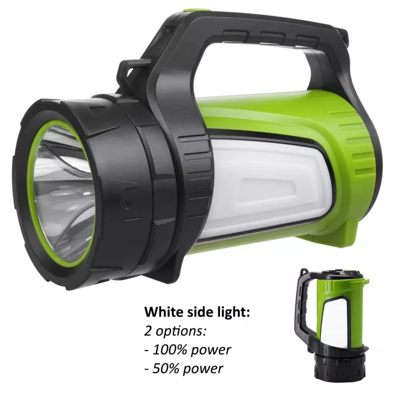 Taskulamp MACLEAN MCE345 LED 3-in-1 akupanga funktsiooniga, 5W XM-L-T6, külm valge 6500K, 3×18650 3.7V 4500mAh