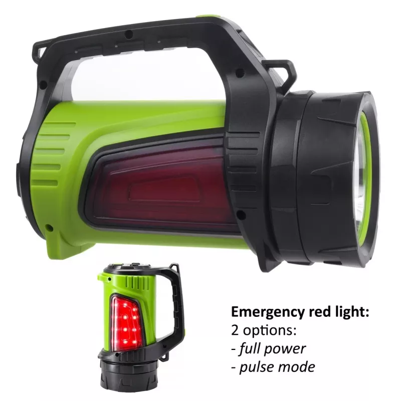 Taskulamp MACLEAN MCE345 LED 3-in-1 akupanga funktsiooniga, 5W XM-L-T6, külm valge 6500K, 3×18650 3.7V 4500mAh