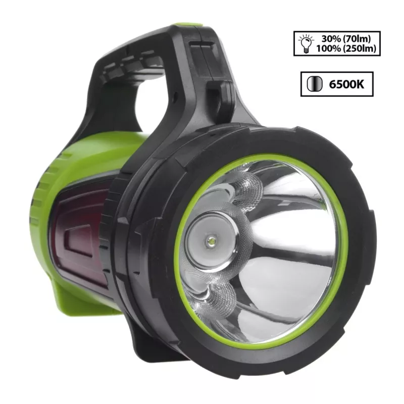 Taskulamp MACLEAN MCE345 LED 3-in-1 akupanga funktsiooniga, 5W XM-L-T6, külm valge 6500K, 3×18650 3.7V 4500mAh