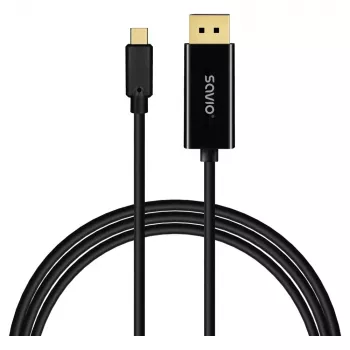 Kaabel SAVIO CL-207 USB-C - DisplayPort 2,0 m, DisplayPort 1.2 tugi