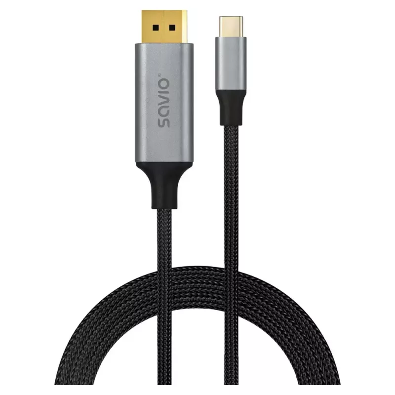 USB-C–DisplayPorti kaabel SAVIO CL-208 (DisplayPort 1.2, 2 m)