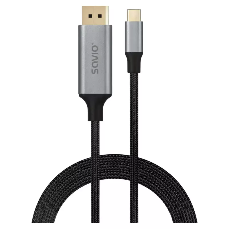 USB-C–DisplayPorti kaabel SAVIO CL-208 (DisplayPort 1.2, 2 m)