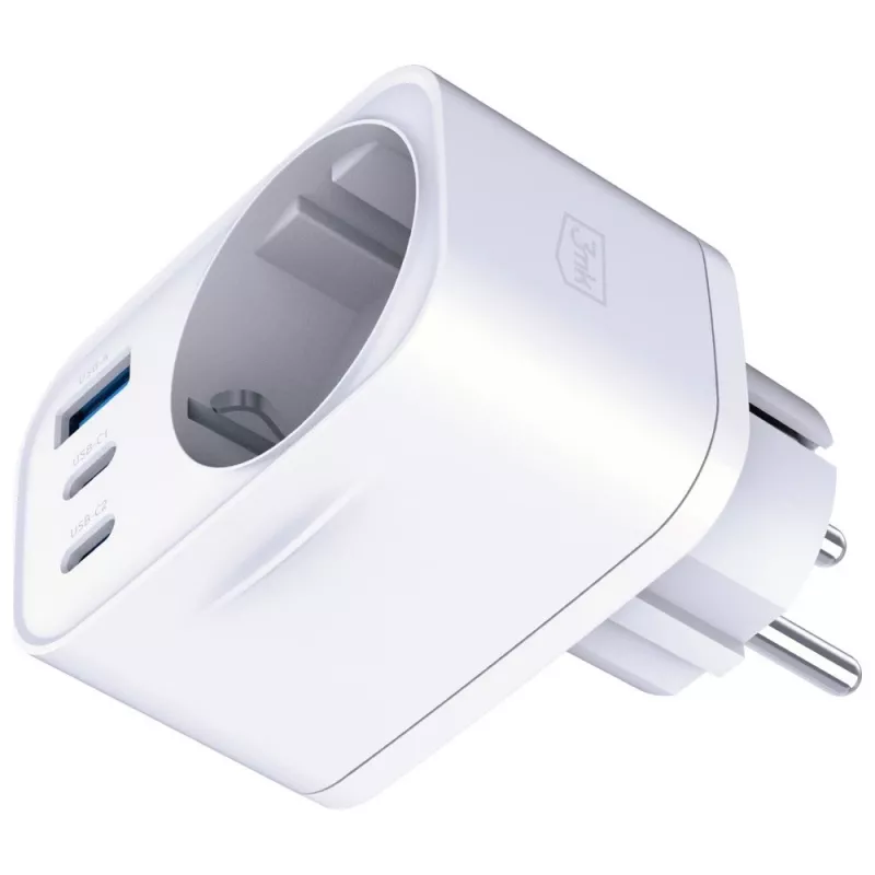 3MK Charger Comfort Charger GaN 30W Valge – USB toiteadapter, 30W GaN väljund