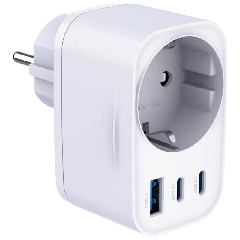 3MK Charger Comfort Charger GaN 30W Valge – USB toiteadapter, 30W GaN väljund