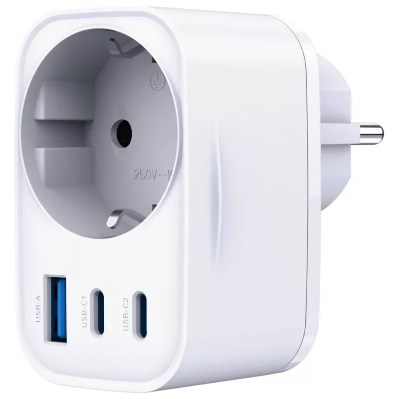 3MK Charger Comfort Charger GaN 30W Valge – USB toiteadapter, 30W GaN väljund