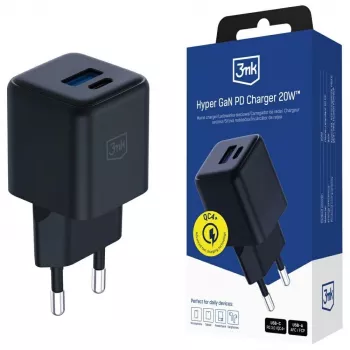 Laadur 3MK Hyper GaN 20W QC4+ USB-C kiirlaadur 20 W, GaN, QC4+