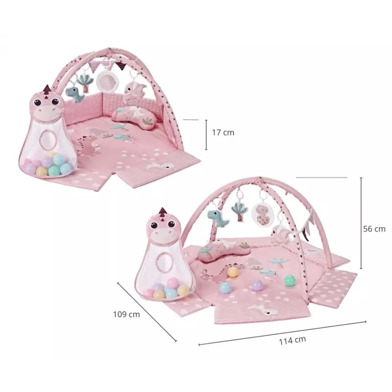 Educational play mat Dino Pink TinyMini pink