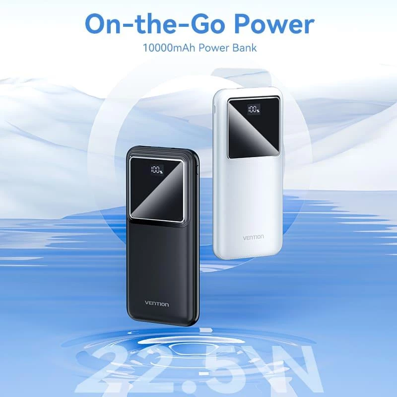 Akupank USB 10000MAH 22.5W/Must FHKB0 Vention