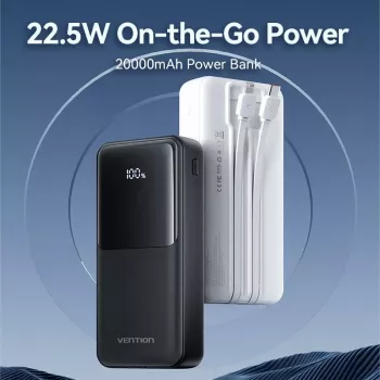 Akupank USB 20000MAH 22.5W/valge FHPW0 Vention