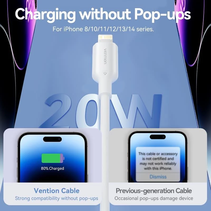 Seinale kinnitatav USB-C/20W mobiililaadija TZ-FEPW0-EU-02 Vention