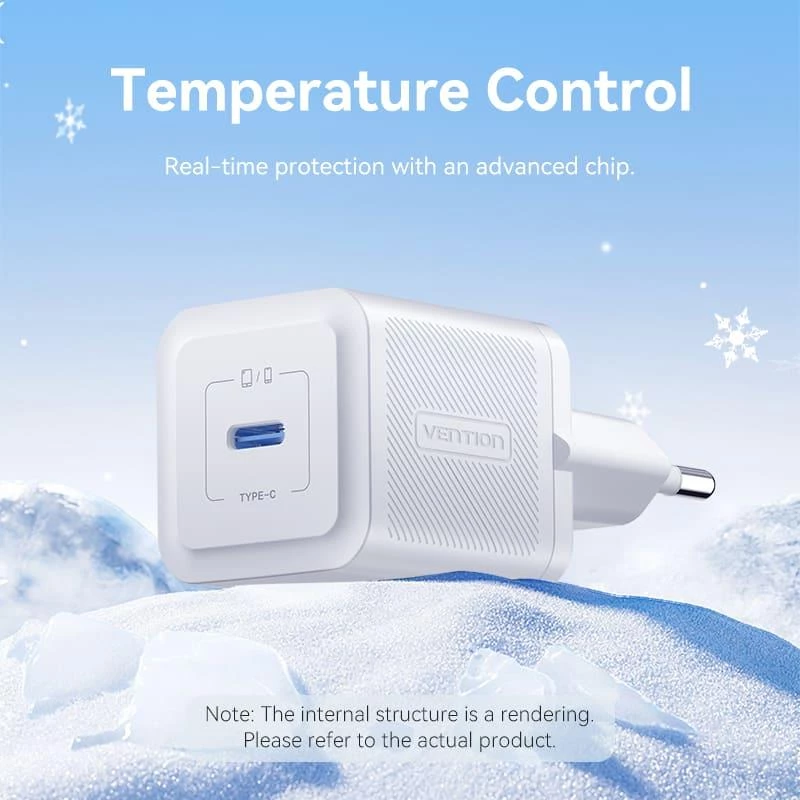Seinale kinnitatav USB-C/20W mobiililaadija TZ-FEPW0-EU-02 Vention
