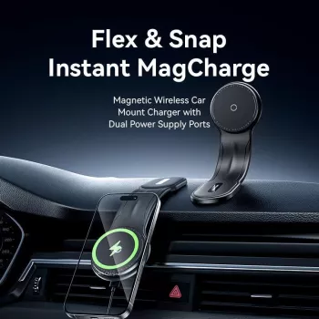 Mobiililaadija auto MAGNETIC/WRL Must KSJB0 Vention