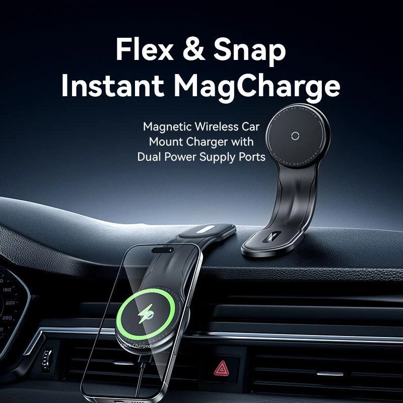 Mobiililaadija auto MAGNETIC/WRL Must KSJB0 Vention