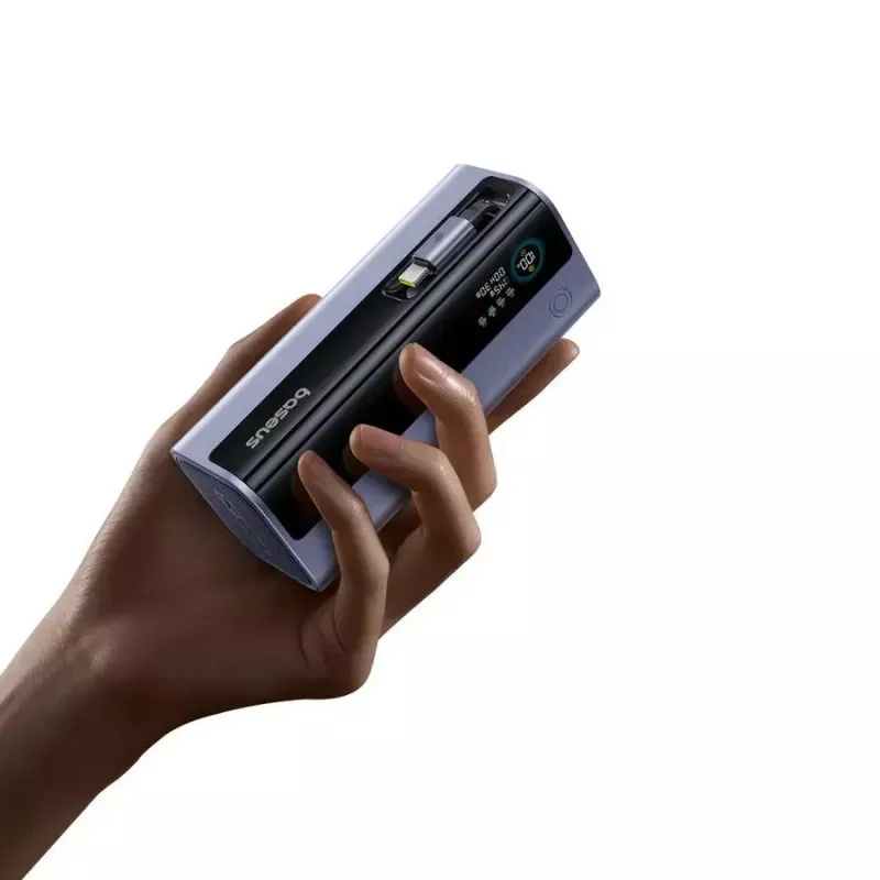 Kaasaskantav akupank Baseus EnerGeek GR11 20000 mAh LiPo 145W, 2× USB-C + 1× USB-A, 20V, Must