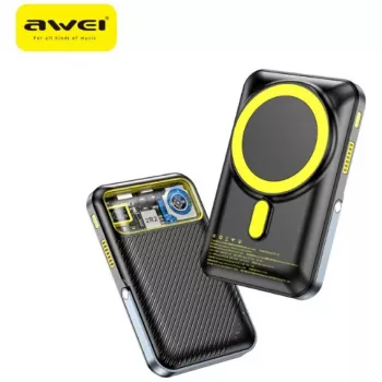 Powerbank Awei PA-10 10000mAh indukcyjny MagSafe Must