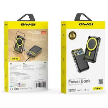Powerbank Awei PA-10 10000mAh indukcyjny MagSafe Must