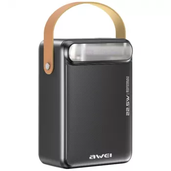 Akupank Awei P102K 80000 mAh 22,5 W PD, 2× USB-C ja 3× USB-A, must