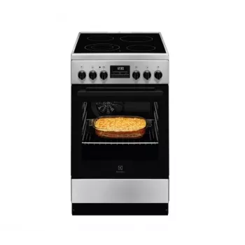Vabaltseisev pliit Electrolux LKR540266X — 4 põletiga keraamiline plaat, elektriahi 57 L, roostevaba teras, energiaklass A, 50 cm