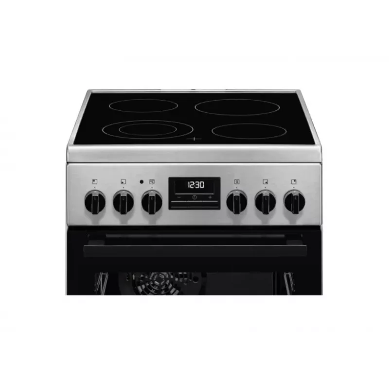 Vabaltseisev pliit Electrolux LKR540266X — 4 põletiga keraamiline plaat, elektriahi 57 L, roostevaba teras, energiaklass A, 50 cm