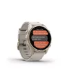 Nutikell GARMIN Fenix 8 43 mm, 1,3-tolline AMOLED 416×416, puuteekraan, Wi‑Fi, GPS, 32 GB, kuldne korpus, hall nahkrihm