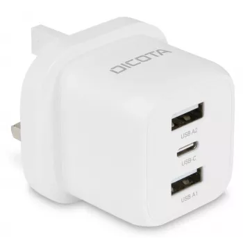 Dicota toiteplokk - kompaktne, sülearvuti - 32 W - 3 A - 3 väljundporti (USB-C, 2 x USB)