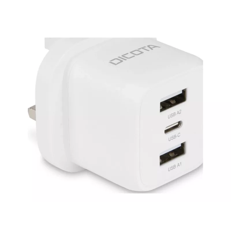 Dicota toiteplokk - kompaktne, sülearvuti - 32 W - 3 A - 3 väljundporti (USB-C, 2 x USB)