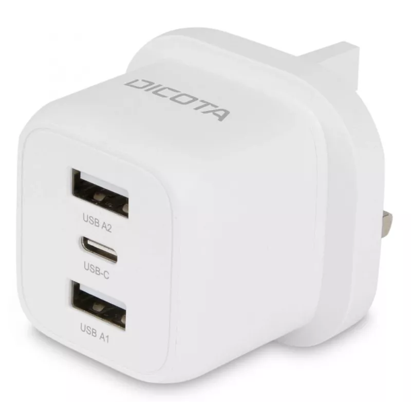 Dicota toiteplokk - kompaktne, sülearvuti - 32 W - 3 A - 3 väljundporti (USB-C, 2 x USB)