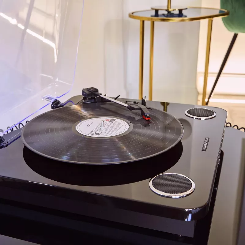 Rihmveoga audio-plaadimängija Energy Sistem BlackSpin Must Läbipaistev 33 45 78 RPM
