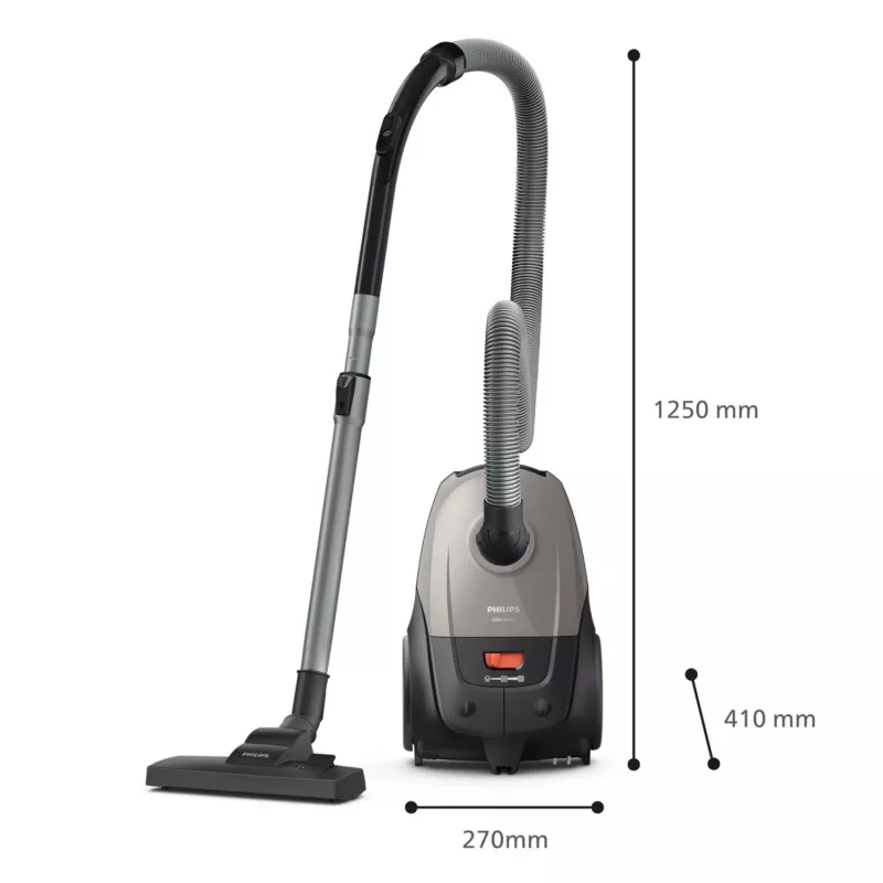 Silindertolmuimeja Philips 2000 series XD2152/12 — 850 W, 3 L tolmukott, HEPA-filter, kuivpuhastus
