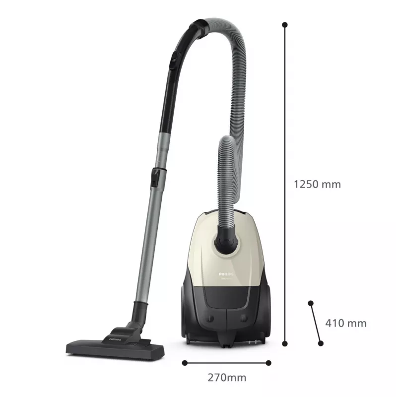 Tolmuimeja | PHILIPS | Sisendvõimsus 800 W | Tolmumahuti maht 3 L | Silindertolmuimeja | Puhastustüüp Kuiv | Tolmukonteiner Tolmukott | Värv Must/Beež | XD1101/10