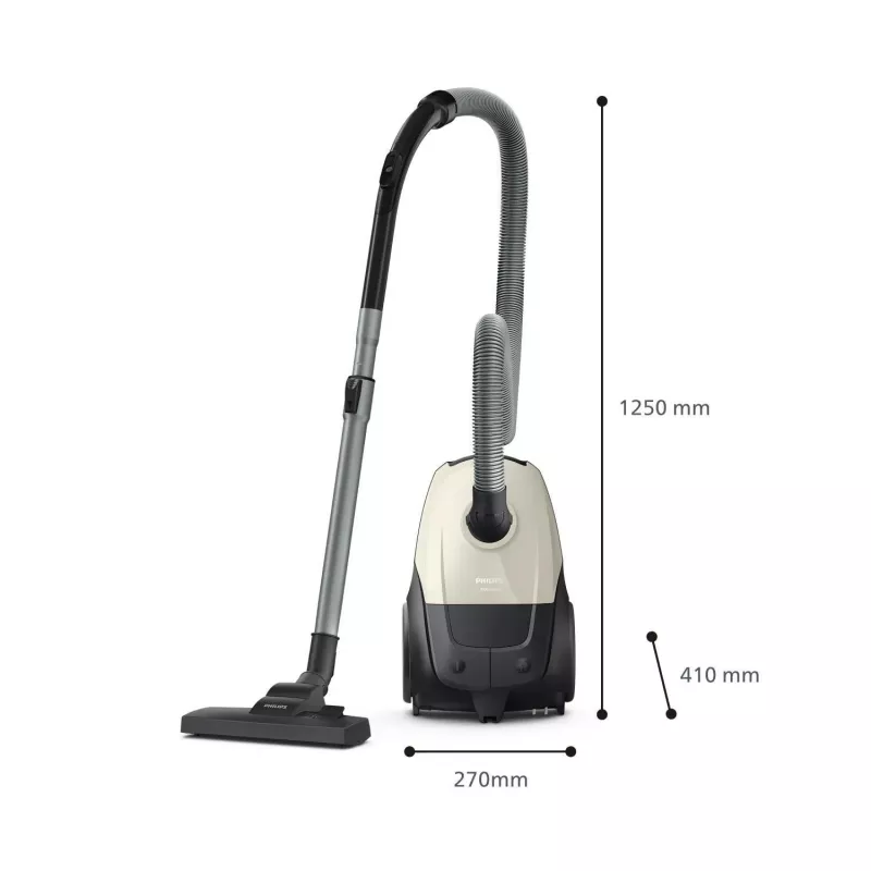Tolmuimeja | PHILIPS | Sisendvõimsus 800 W | Tolmumahuti maht 3 L | Silindertolmuimeja | Puhastustüüp Kuiv | Tolmukonteiner Tolmukott | Värv Must/Beež | XD1101/10
