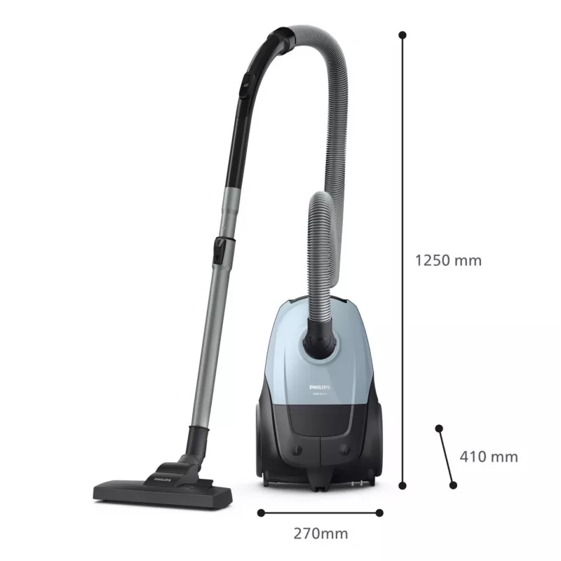 Silindertolmuimeja Philips 2000 series XD1142/10 — 800 W, 3 L tolmukott, HEPA-filter, kuivpuhastus