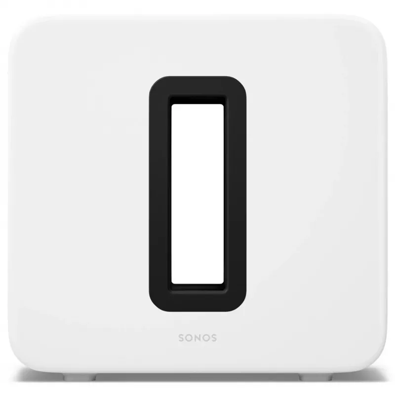 Aktiivne bassikõlar Sonos Sub 4 — D-klassi võimendi, AC 110–240V, 40,2×15,8×38,9 cm, must või valge