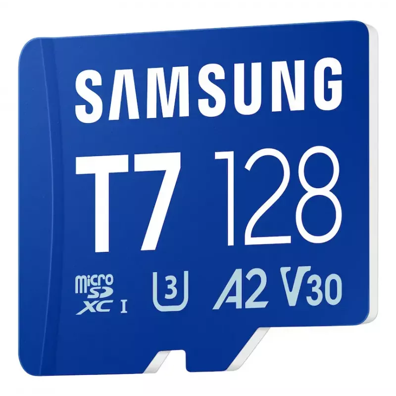 MicroSDXC mälukaart Samsung T7 128 GB UHS-I U3 V30 170 MB/s Sinine