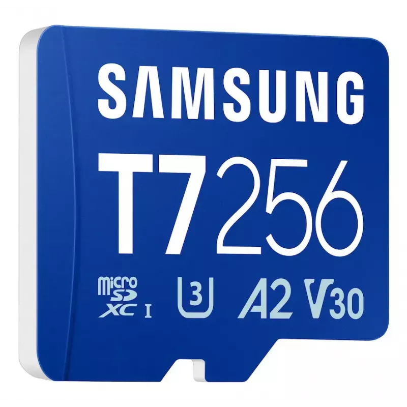 MicroSDXC mälukaart Samsung T7 256 GB UHS-I U3 V30 lugemine 170 MB/s Sinine