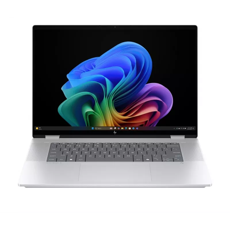 2-in-1 HP OmniBook X Flip NG AI 16-as0003nw sülearvuti, 16-tolline 3K OLED-puuteekraan, 32 GB muutmälu, 1 TB SSD, Windows 11 Home, Ultra 7 258V, Glacier Silver
