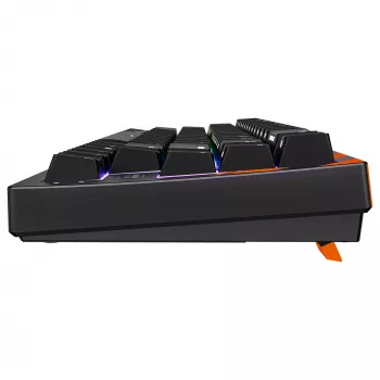 Mehaaniline mänguriklaviatuur Cherry K5 PRO TMR COMPACT — 65% AZERTY, USB-juhtmega, RGB-taustvalgustus, must/oranž