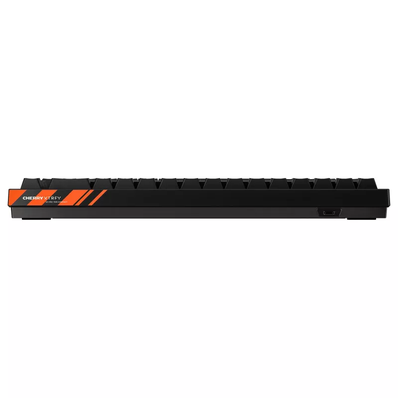 Mehaaniline mänguriklaviatuur Cherry K5 PRO TMR COMPACT — 65% AZERTY, USB-juhtmega, RGB-taustvalgustus, must/oranž